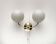 Swiss mid-century brass wall light from the space age by E.R. Nele for Temde, 1960s.
