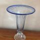 Bubble glass vase on foot