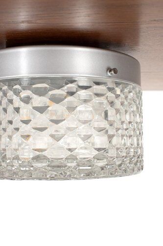 Lampe de plafond vintage en verre géométrique