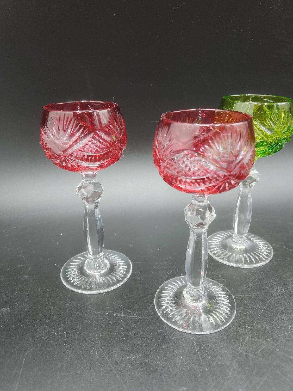 6 Nachtmann Weinrömer Crystal Liqueur Glasses