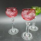 6 Nachtmann Weinrömer Crystal Liqueur Glasses