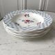set of 6 hollow plates Digoin Sarreguemines model "Bastia" years 30-40