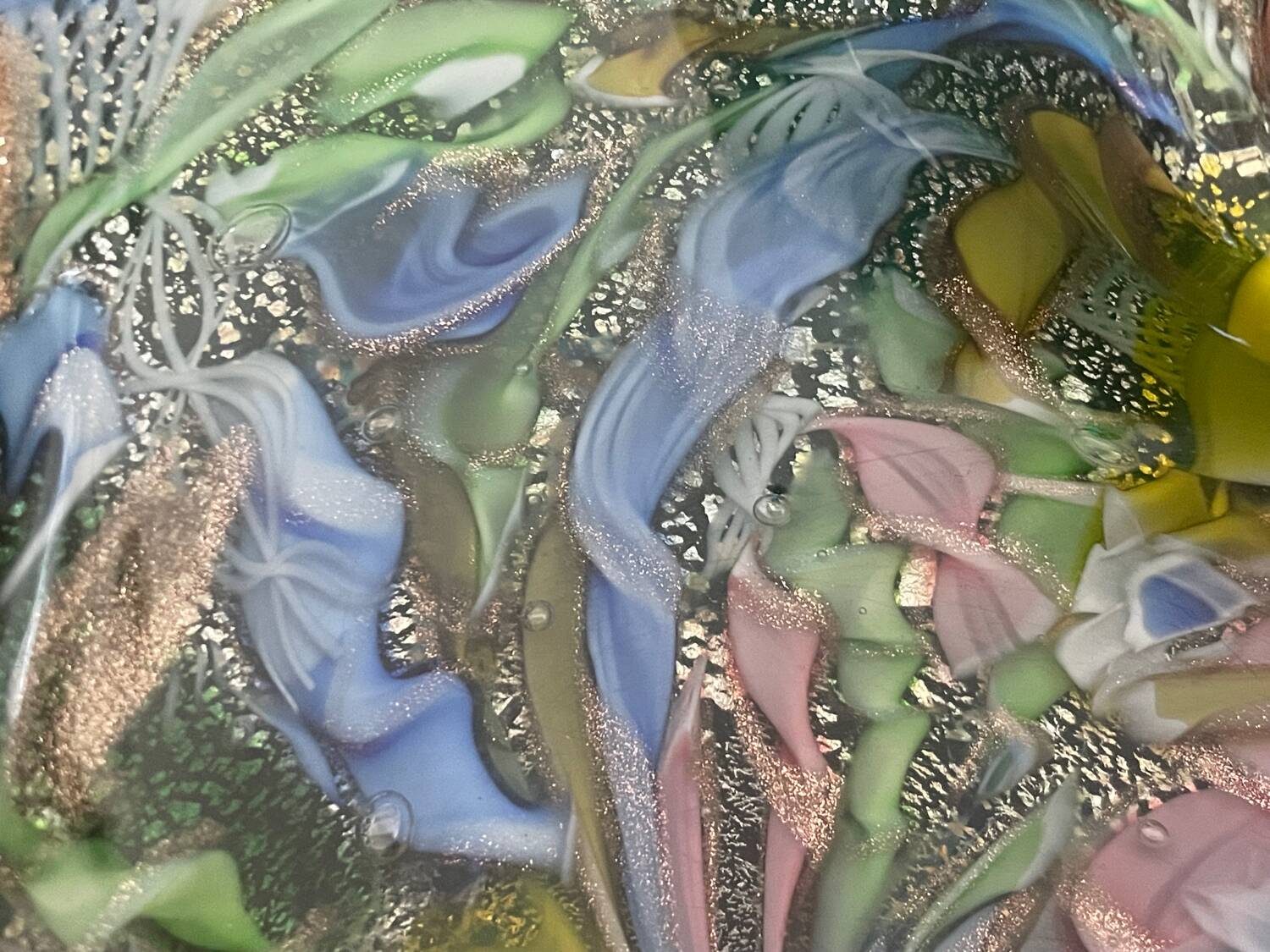 Murano “tutti frutti” AVEM pocket ashtray circa 1950