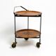 Folding Mid Century serving trolley with removable teak pagwood trays