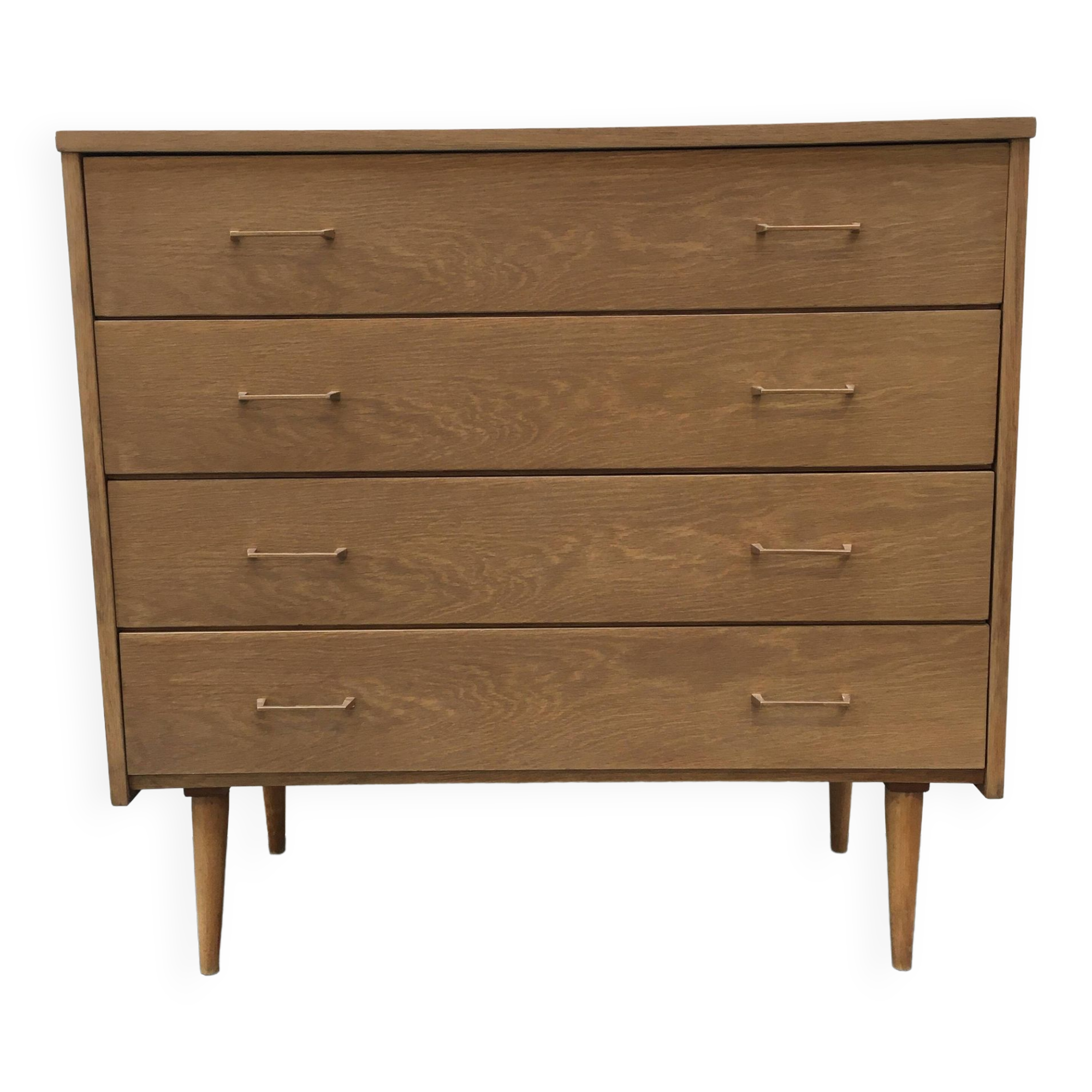60s light oak chest of drawers