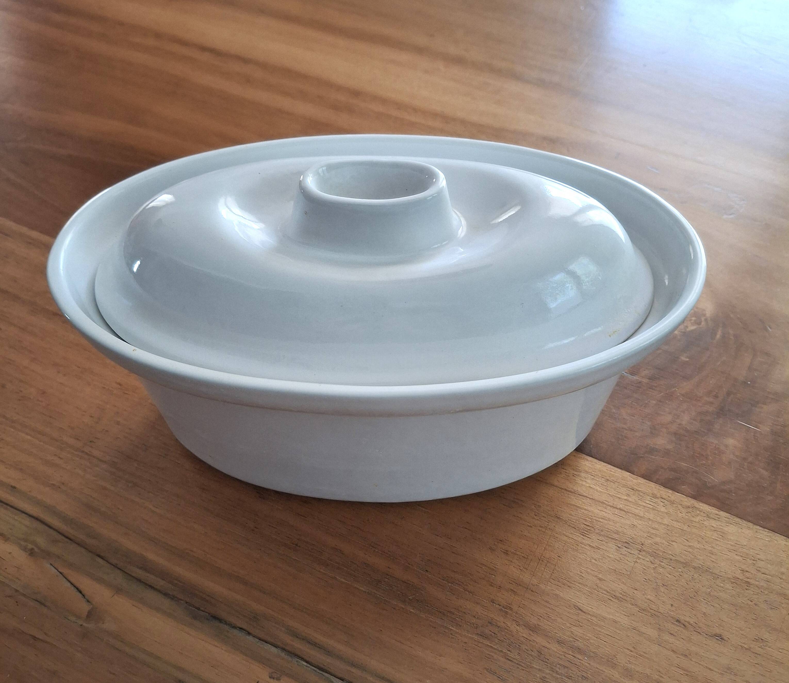 White earthenware terrine