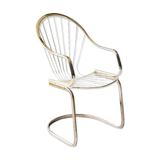 Golden metal armchair 70s