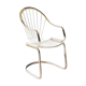 Fauteuil métallique doré années 70