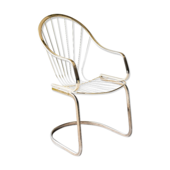 Golden metal armchair 70s