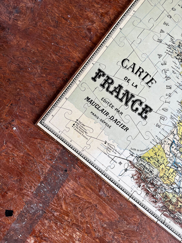Puzzle carte de France vintage