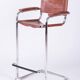 Bauhaus Bar Chair in Chromed Steel and Faux Leather, Germany, 1970s