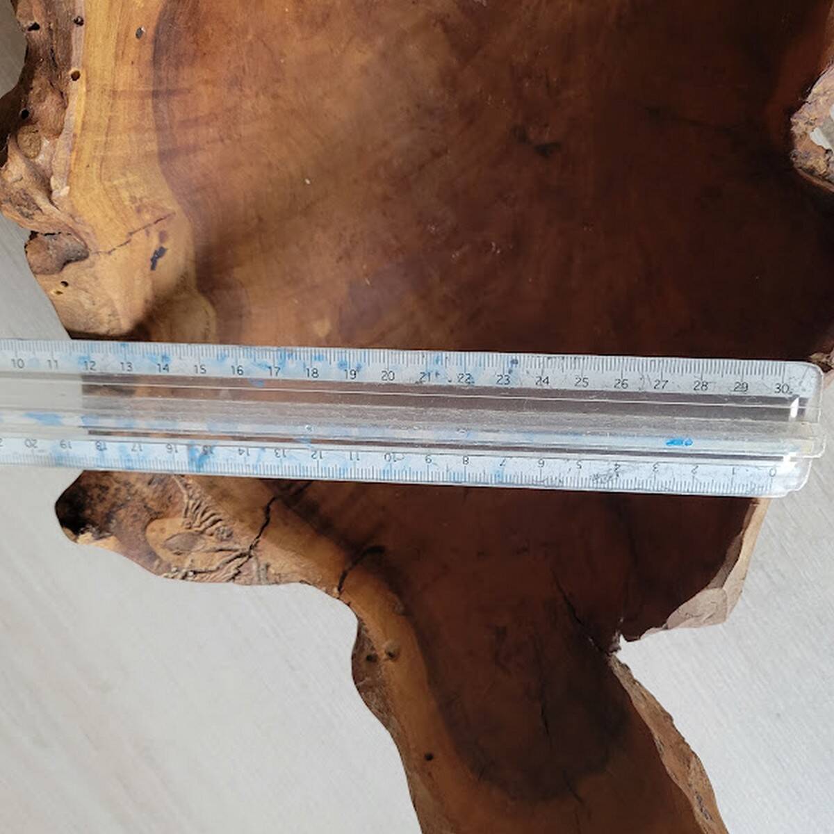 Old carved wooden basket