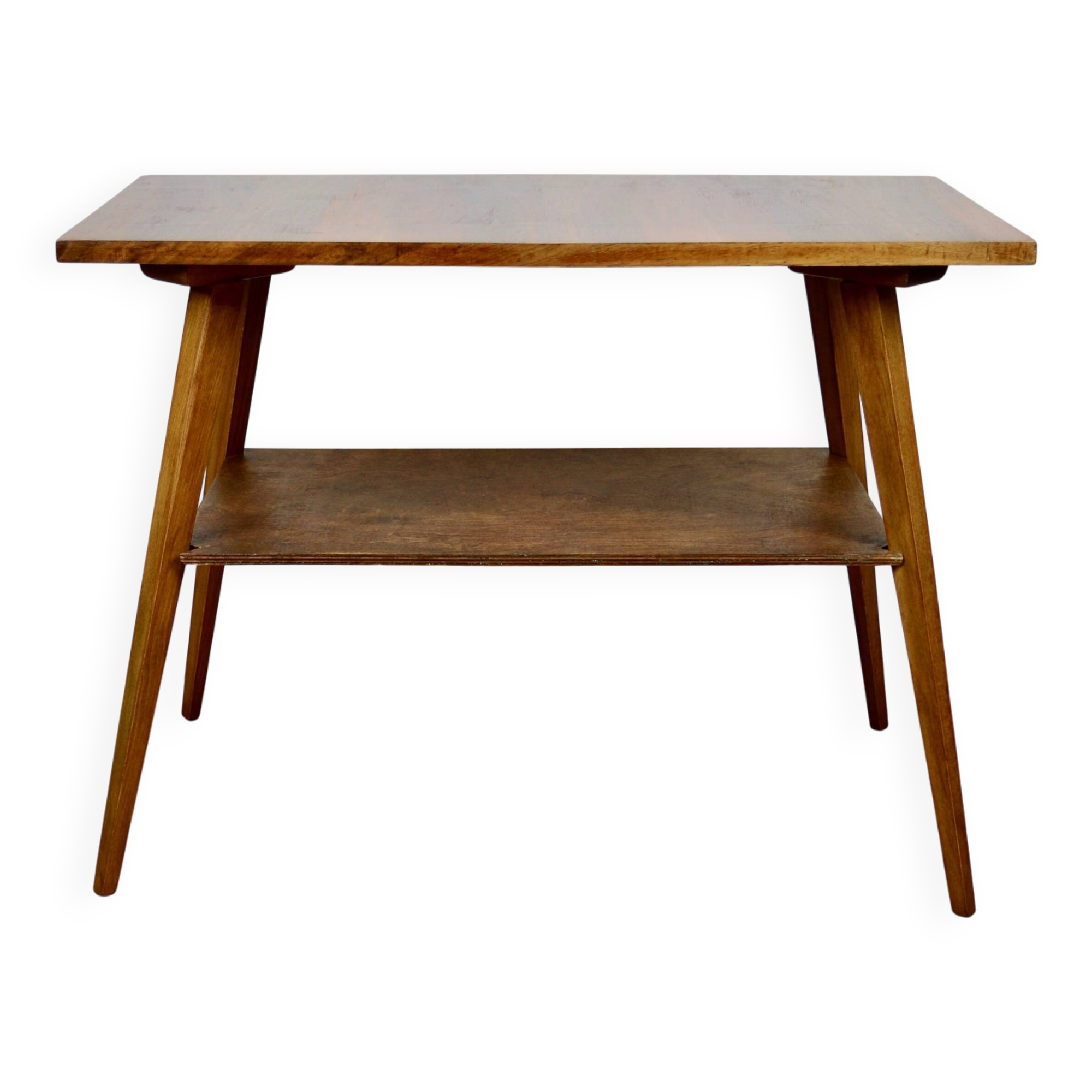 Polish coffee table console 1970s square-multifaceted