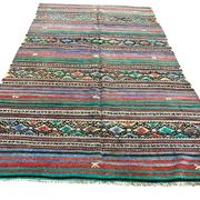 Neutral Turkish Stripe Kilim Rug