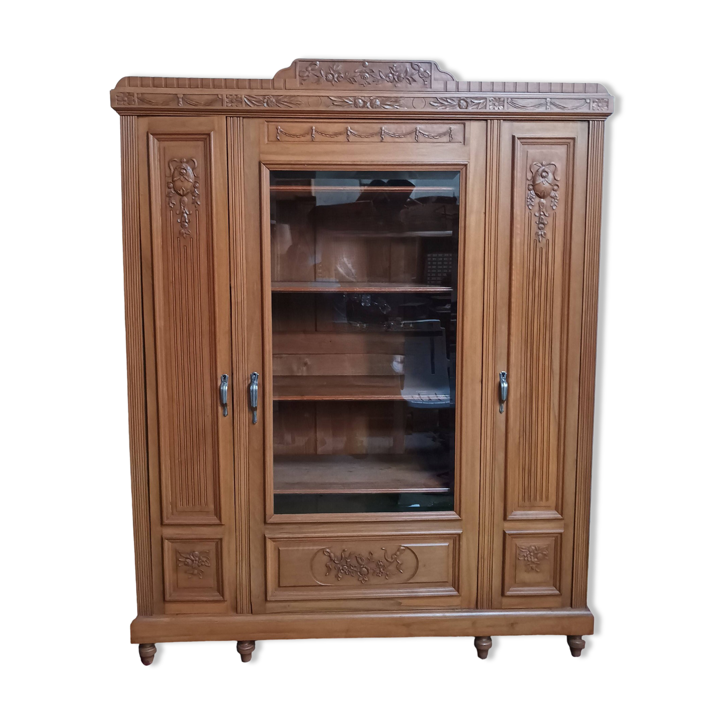 Art Deco walnut bookcase