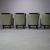Set of four Art Deco armchairs, 1930-1950
