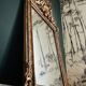 Golden wooden mirror