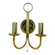 Brass wall lamp Hollywood Regency Je Fassung