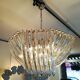 Lustre en cristal courbé de Murano