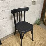 matte black bistro chair with a patina