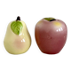 Vintage ceramic salt and pepper shaker and fruit slip