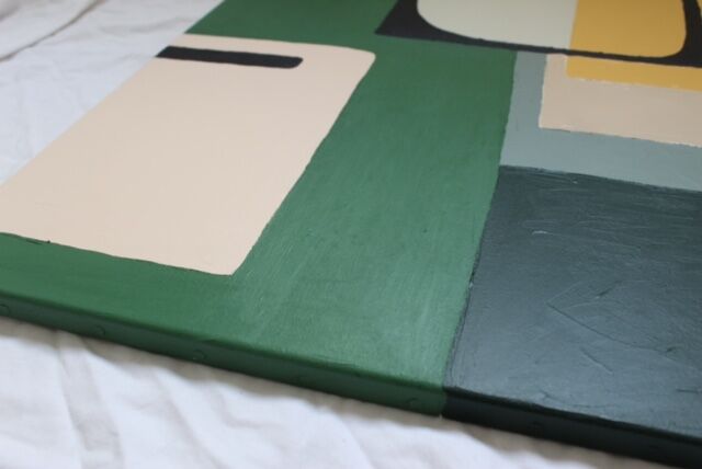 Acrylic green paint on chassis