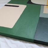 Acrylic green paint on chassis
