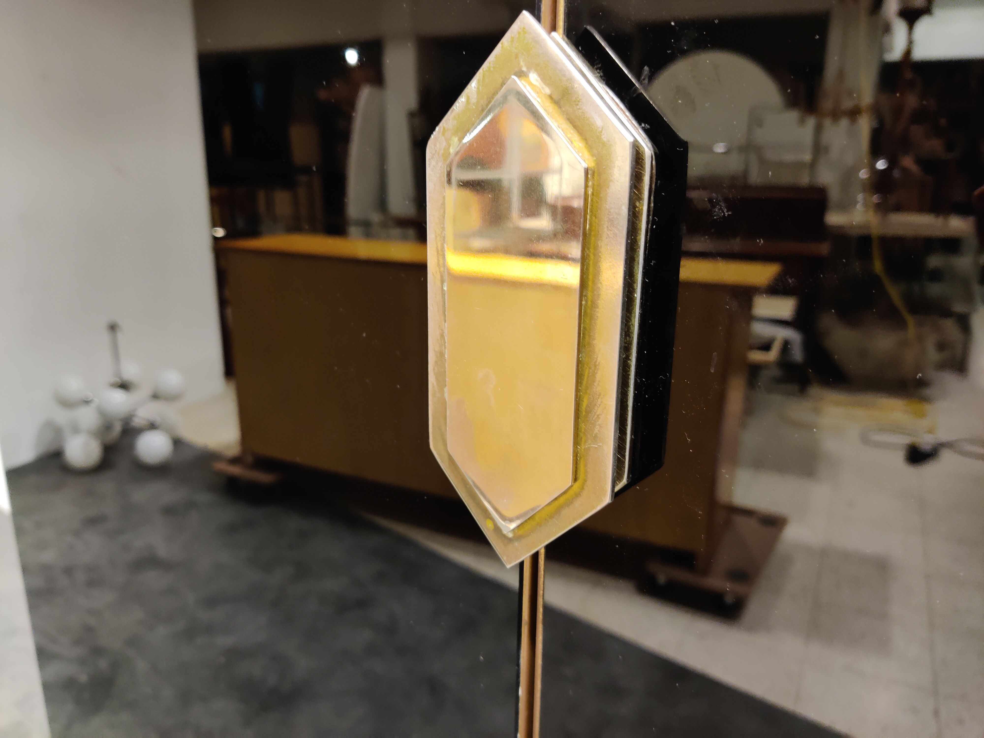 Black glass  bar, 1970s