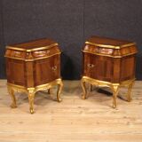 Pair of Venetian bedside tables from the 20th century