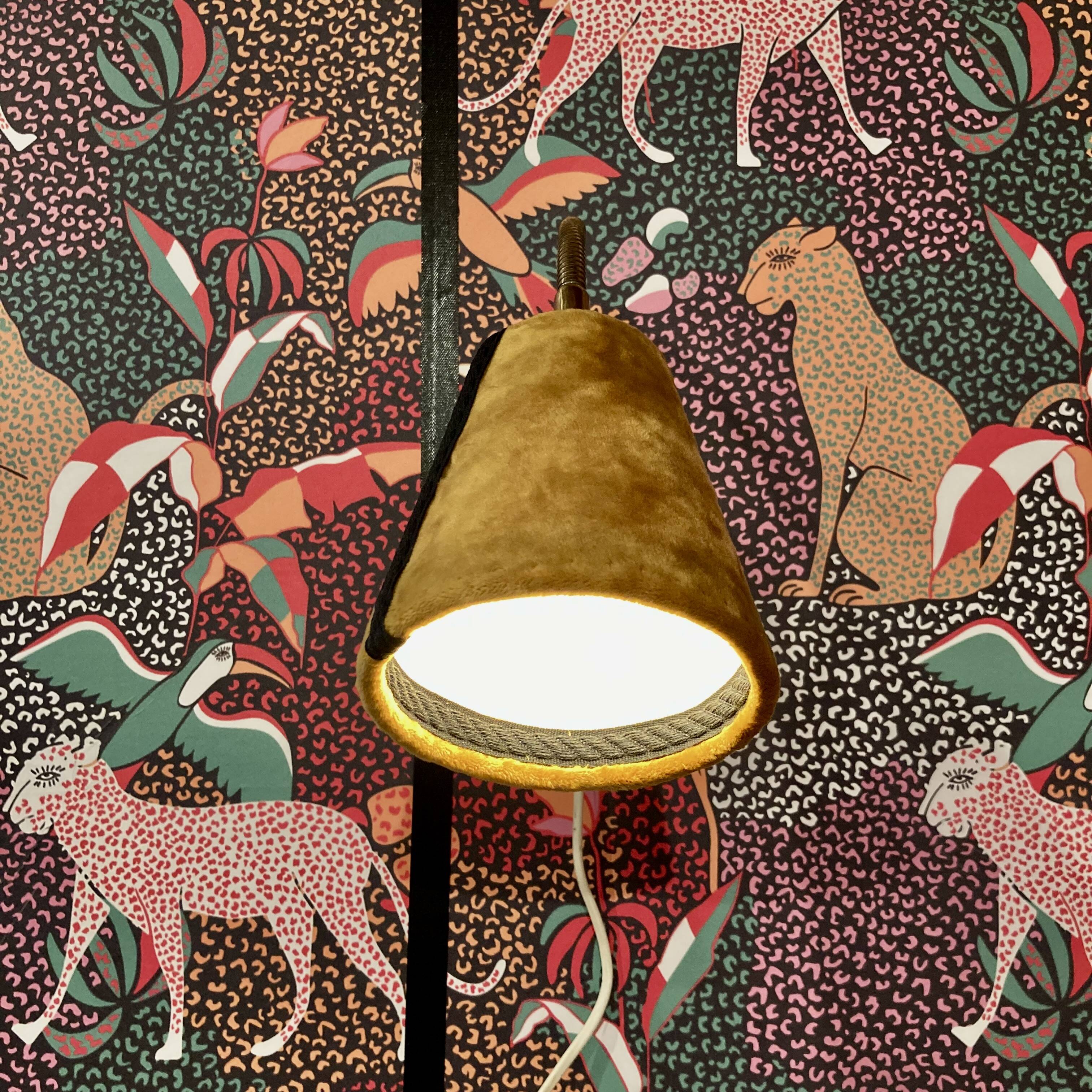 Pair of modular wall lights Scandinavian design 1950.