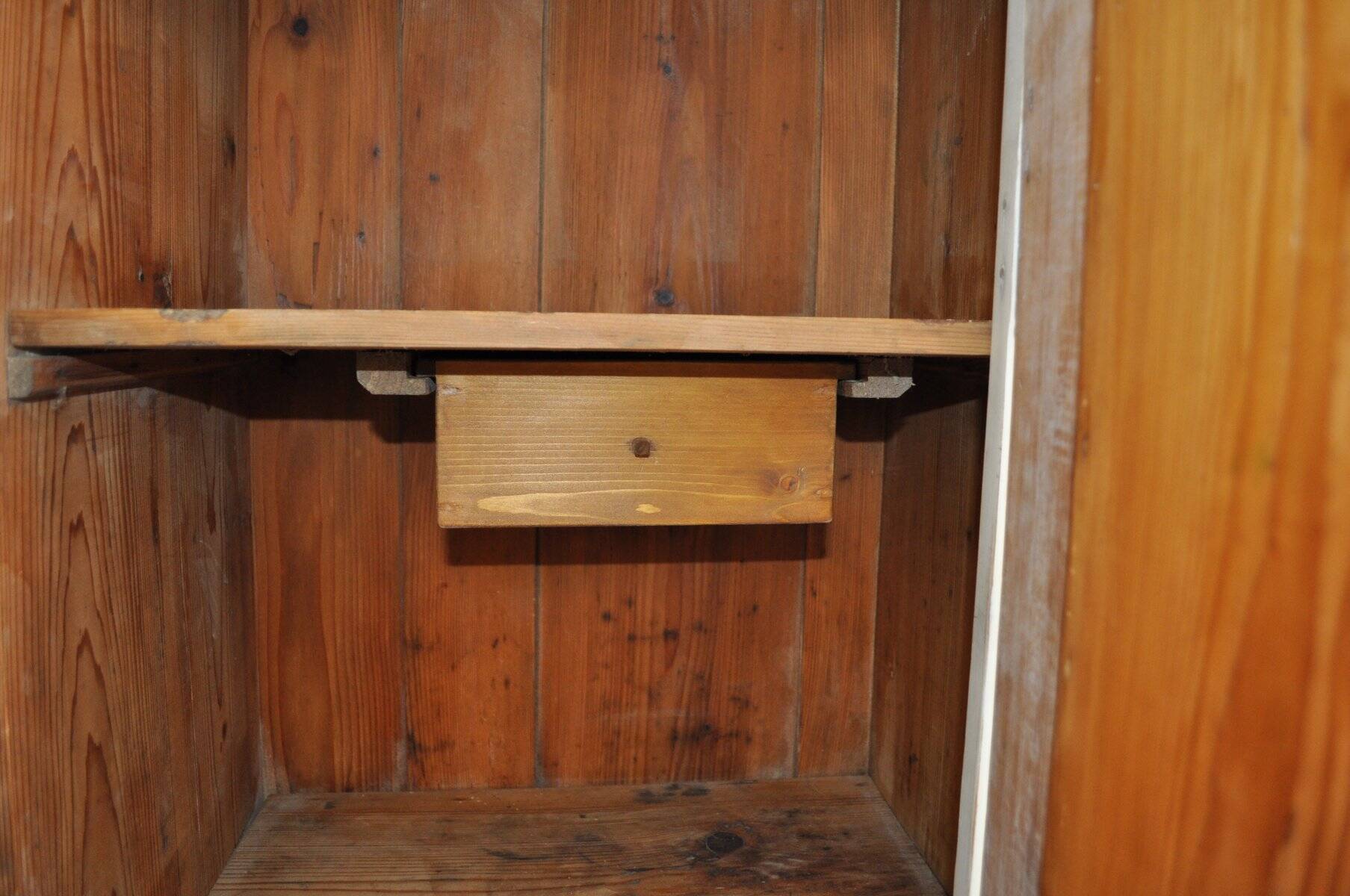 Painted double wardrobe in wood