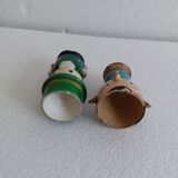 Duo of wooden cockroaches, characters