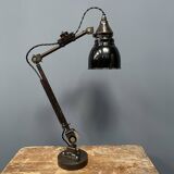 Early model Rademacher table lamp with black enamel shade