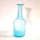 Vintage glass carafe in light blue blown glass 22cm