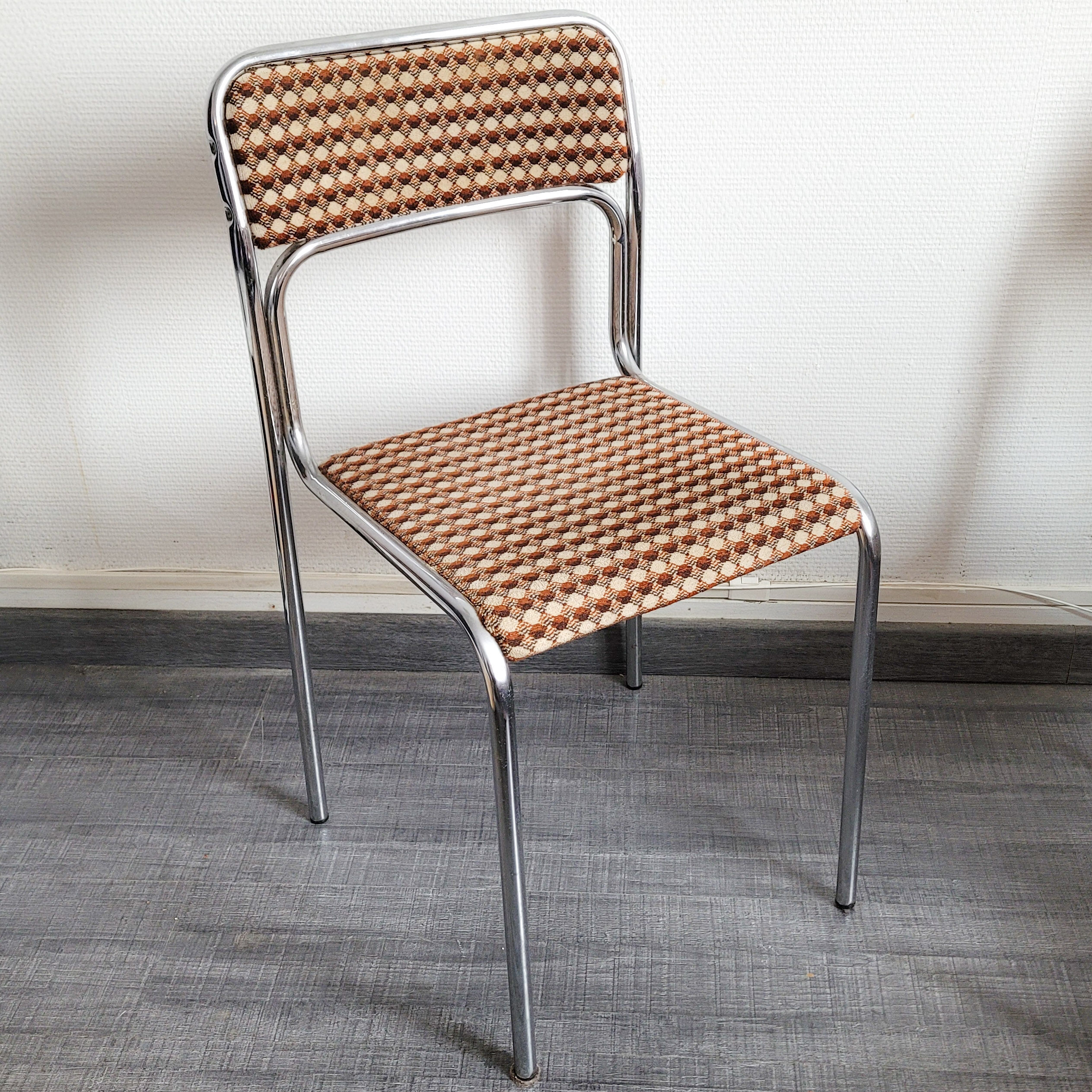 Ensemble de 4 chaises vintage chromées