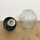 Industrial Bakelite Pendant Light with Frosted Glass, 1970s