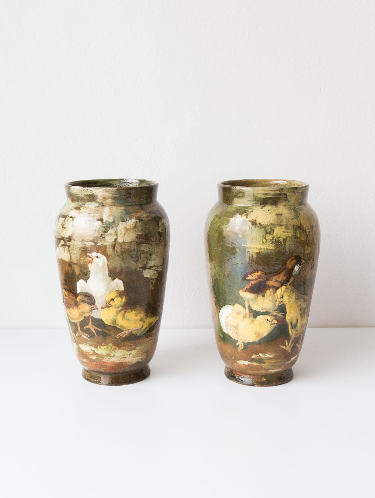 Paire vases Théodore Lefront fin 19ème