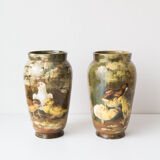 Pair of vases Theodore Lefront late 19th