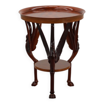 Table d'appoint de style Empire français en bois sculpté, vers 1850