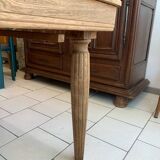 Art Deco Raw Solid Oak Table