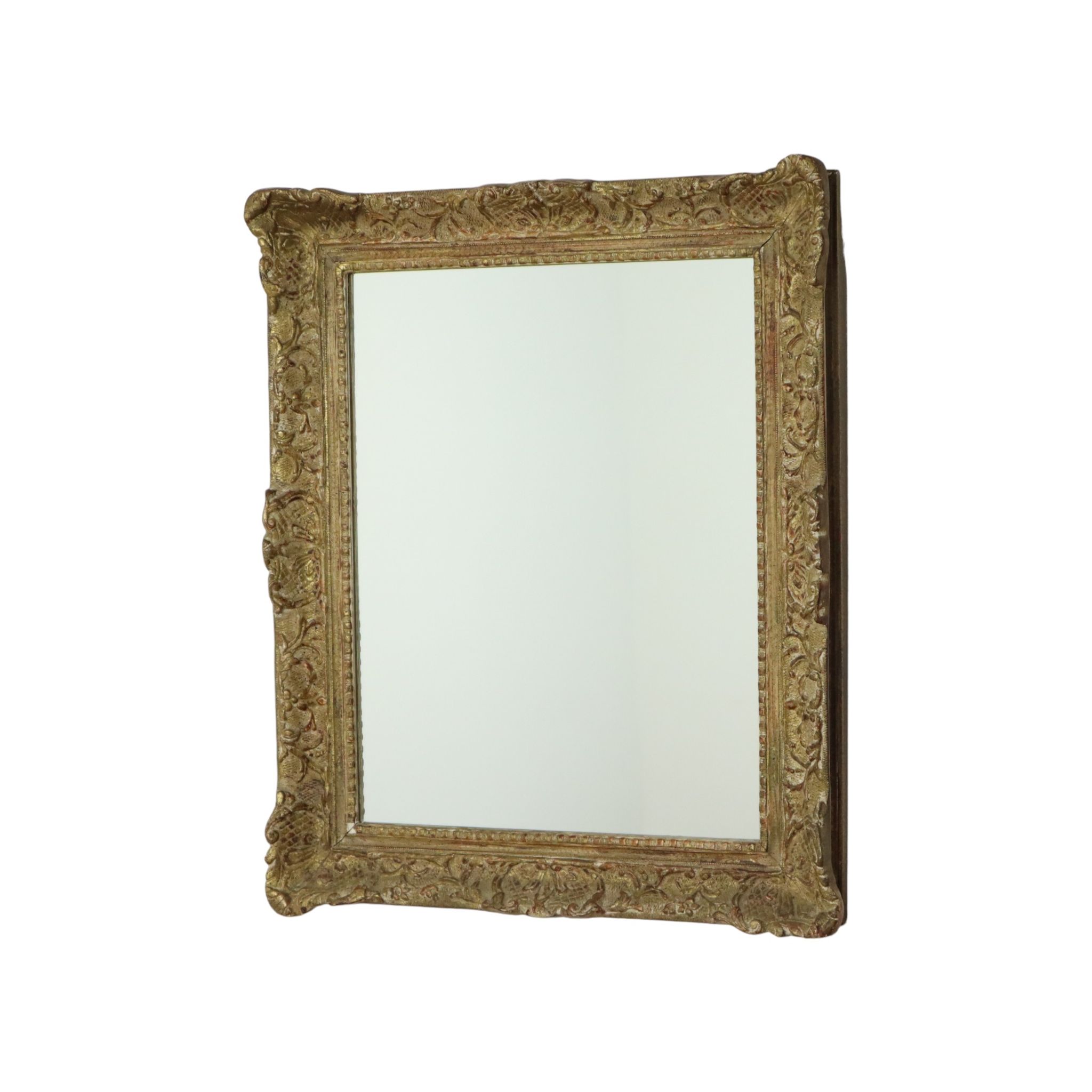 Mirror in antique gold frame classic baroque style pine gold leaf 57x46cm