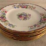 English dessert service 6 plates and 1 Grafton Royal dish