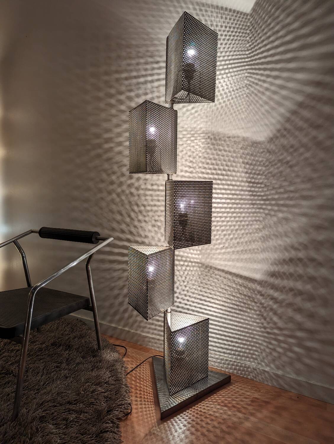 2 post-modern 80s totem lampposts