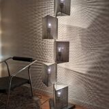 2 lampadaires totem post-moderne 80s