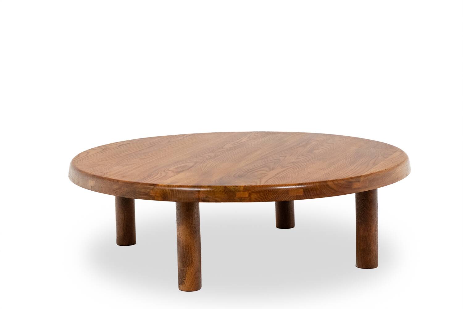 Pierre Chapo. Table basse en orme massif blond. Années 1970.