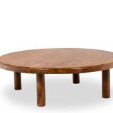Pierre Chapo. Coffee table in solid blond elm. 1970s.