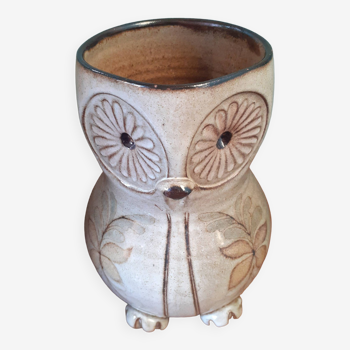 Zoomorphic vase in the shape of an owl by Pol Chambost