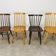 4 Scandinavian chairs with bars from the 60s