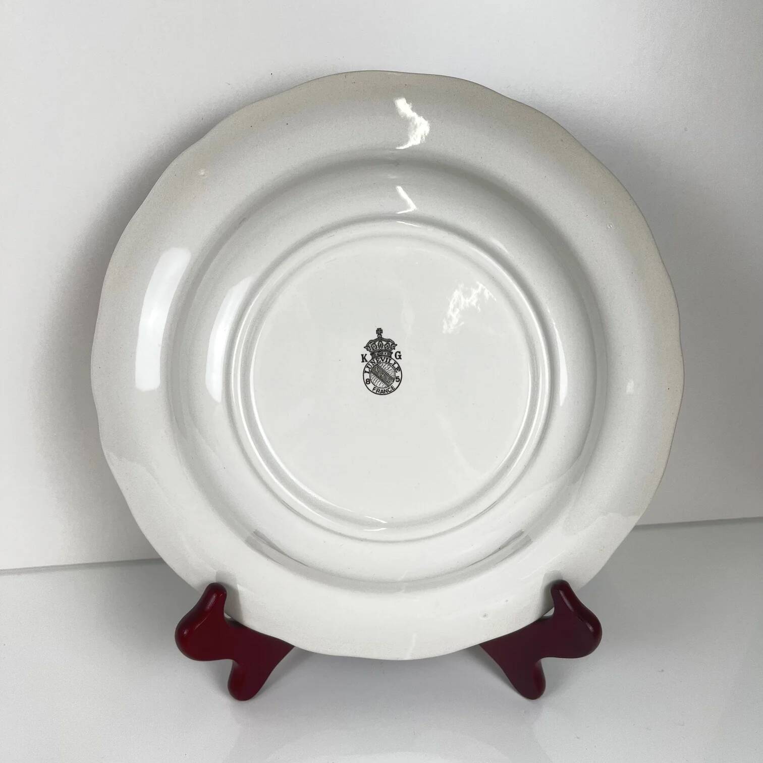 6 deep plates KG Lunéville "Réverbère"