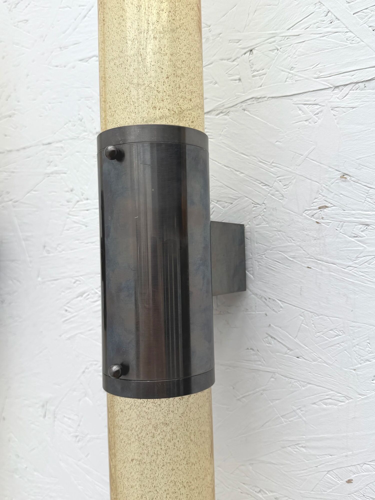 Pair of metal and Murano glass wall lights, 1980